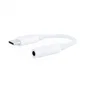Nanocable Cable Adaptador de Audio USB-C Macho a Jack 3.5 Hembra, Blanco, 11 cm